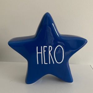 Rae Dunn HERO blue ceramic star